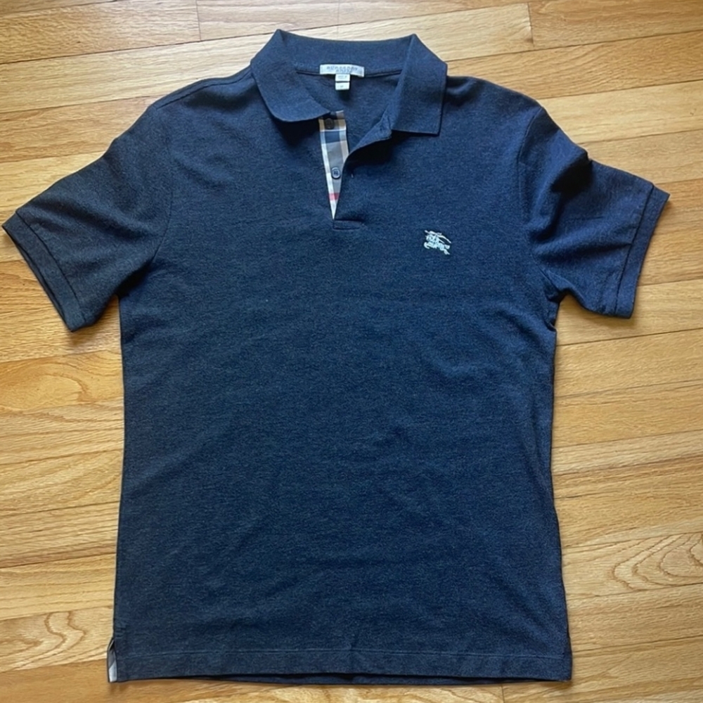 Burberry Dark Grey Polo Shirt